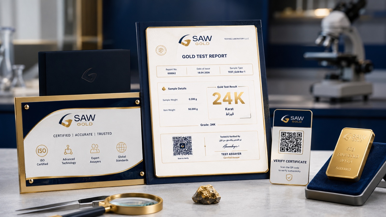 SAW GOLD 24K certificate verification