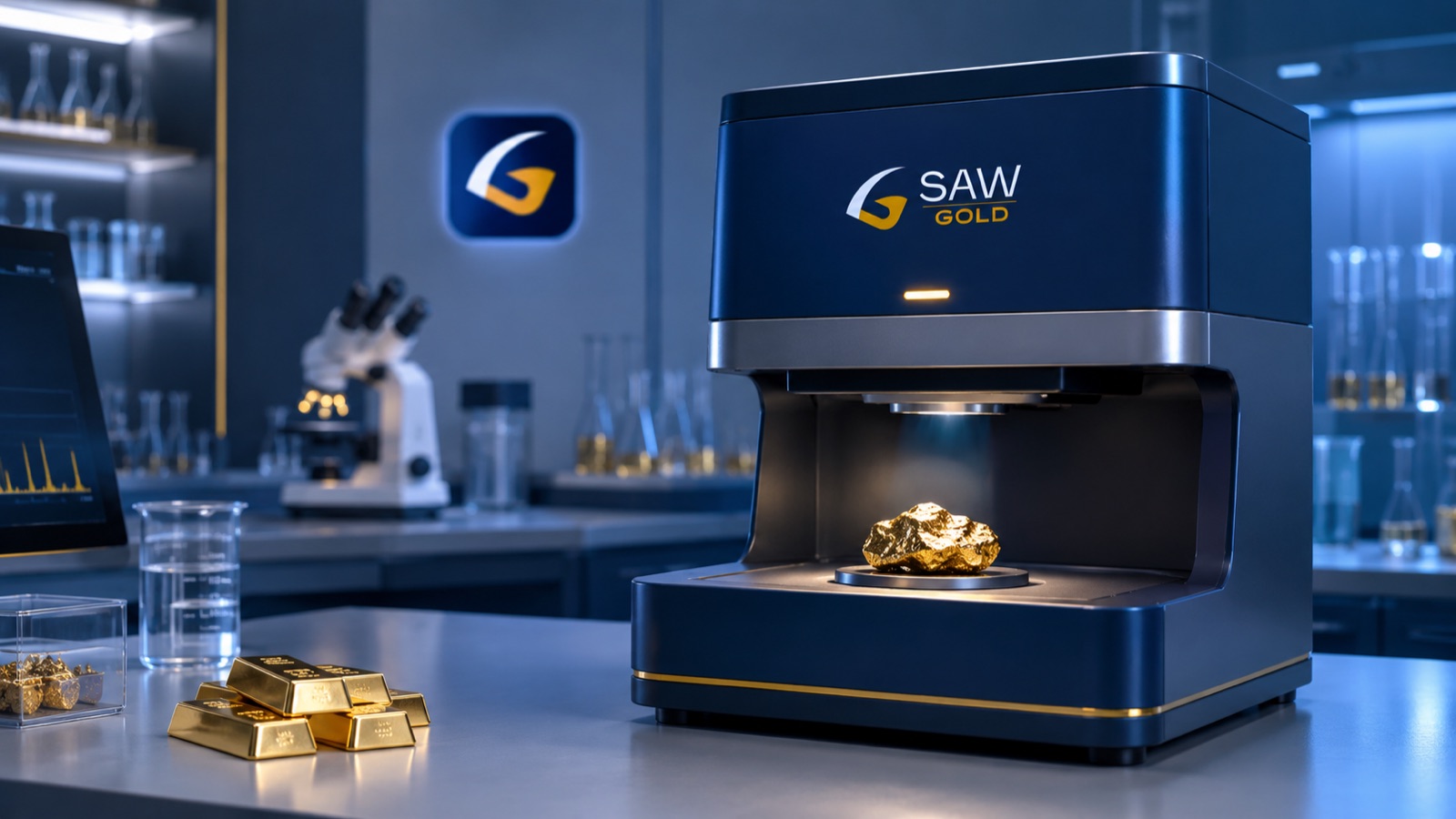 SAW GOLD gold sample laboratory machine