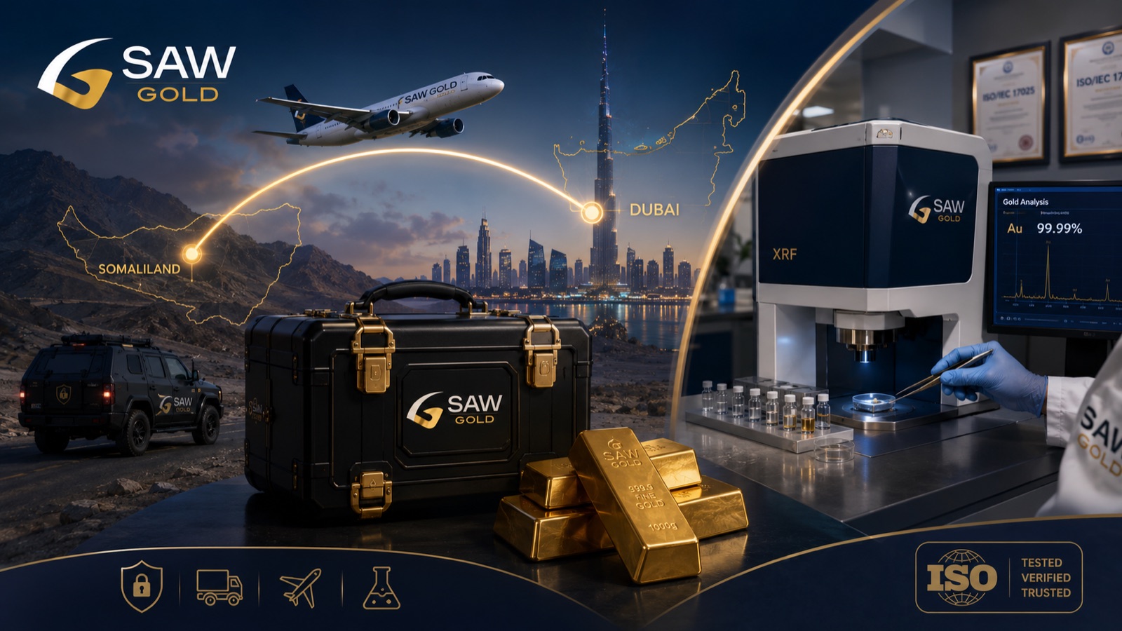 SAW GOLD ISO secure gold transport