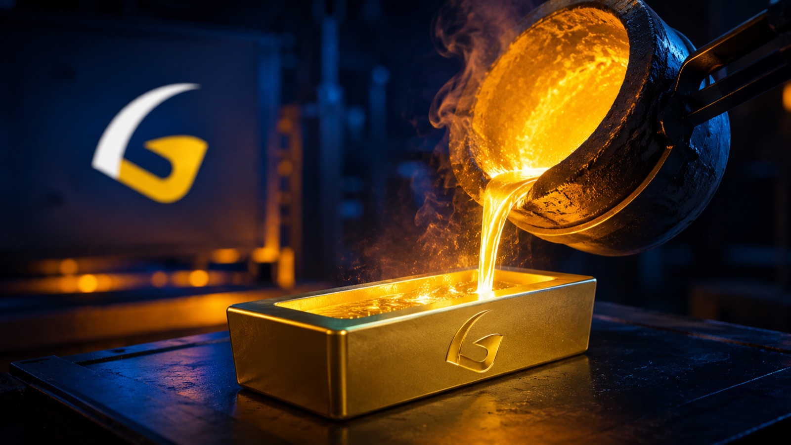 SAW GOLD molten gold pour refinery visual